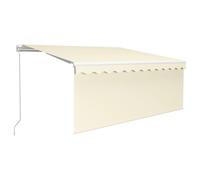 vidaXL Toldo manual enrollable con toldo, 3,5 x 2,5 m, color crema