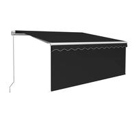vidaXL Toldo manual enrollable con toldo, 3x2,5 metros, color antracita