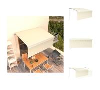 vidaXL Toldo manual enrollable con toldo enrollable, 3,5 x 2,5 m, color crema - Toldos