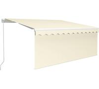 vidaXL Toldo manual enrollable con toldo enrollable, 3x2,5 metros, color crema