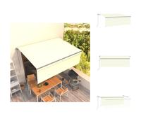 vidaXL Toldo manual enrollable con toldo enrollable, 4x3 metros, color crema - Toldos