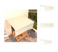 vidaXL Toldo manual enrollable con toldo enrollable, 4x3 metros, color crema - Toldos
