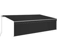vidaXL Toldo manual enrollable con toldo enrollable, 5x3 metros, color antracita