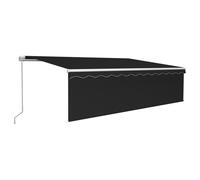 vidaXL Toldo manual enrollable con toldo enrollable, 5x3 metros, color antracita