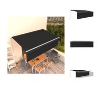vidaXL Toldo manual enrollable con toldo enrollable, 5x3 metros, color antracita - Toldos