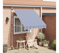 vidaXL Toldo Manual Retráctil 200 cm Azul y Parasol Sombrilla Cubierta