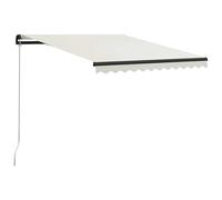 vidaXL Toldo Retráctil Poliéster y Acero 300 x 250 cm Multicolor Crema