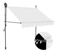 vidaXL Toldo manual retráctil con LED crema 150 cm