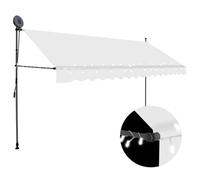 vidaXL Toldo Manual retráctil con LED Crema 350 cm