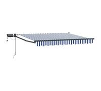 vidaXL Toldo Manual retráctil con Leds 3,5 x 2,5 m, Una solución Moderna, toldo retráctil, toldo de jardín, Resistente, LED para tu Porche