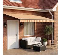 vidaXL Toldo manual retráctil con LEDs Multicolor 4 x 3 m