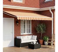 vidaXL Toldo manual retráctil con LEDs Multicolor 5 x 3 m