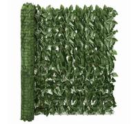 vidaXL Toldo para balcón con hojas verde oscuro 300x100 cm
