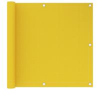 vidaXL Toldo para balcón HDPE amarillo 90x600 cm