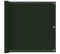 vidaXL Toldo para balcón HDPE verde oscuro 90x500 cm