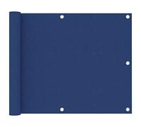 vidaXL Toldo para Balcón Parasol Pantalla Privacidad Malla Ocultación Patio Jardín Terraza Protección Impermeable de Tela Oxford Azul 75x600 cm
