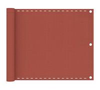 vidaXL Toldo para Balcón Parasol Pantalla Privacidad Malla Ocultación Patio Jardín Terraza Protección Impermeable HDPE Terracota 75x600 cm