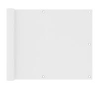 vidaXL Toldo para balcón tela oxford blanco 75x400 cm