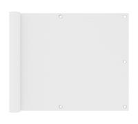 vidaXL Toldo para balcón tela oxford blanco 75x600 cm