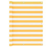 vidaXL Toldo para balcón Tela Oxford Blanco y Amarillo 120x500 cm