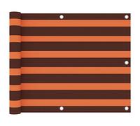vidaXL Toldo para balcón Tela Oxford Naranja y marrón 75x600 cm
