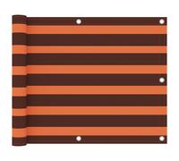 vidaXL Toldo para balcón tela oxford naranja y marrón 75x600 cm