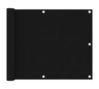 vidaXL Toldo para balcón tela oxford negro 75x500 cm