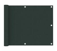 vidaXL Toldo para balcón tela oxford verde oscuro 75x400 cm