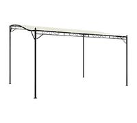 vidaXL Toldo para jardín, cenador, fiesta, camping, barbacoa, refugio, patio, tienda de campaña, color crema, 4 x 3 m, 180 g/m², tela y acero