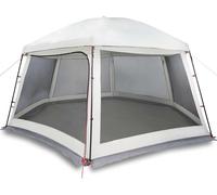 vidaXL: Toldo para piscina con cubierta superior desmontable, paredes de malla, color gris, 512x458 cm