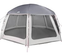 vidaXL: Toldo para piscina con cubierta superior desmontable y paredes de malla, color gris, 612x612 cm