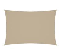 vidaXL Toldo Parasol Lona Protector Solar Sombra de Patio Jardín Terraza Balcón Parque Exterior de Vela Rectangular Tela Oxford Beige 2,5x4,5 m
