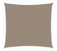 vidaXL Toldo Parasol Lona Protector Solar Sombra de Patio Jardín Terraza Balcón Parque Exterior de Vela Cuadrado de Tela Oxford Gris Taupe 4x4 m