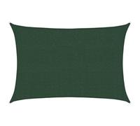 vidaXL Toldo Parasol Lona Protector Solar Sombra de Patio Jardín Terraza Balcón Parque Infantil Exterior de Vela Verde Oscuro HDPE 160 g/m² 2,5x3,5 m