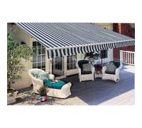 vidaXL Toldo plegable de operación manual 300 cm azul y blanco
