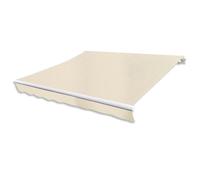 vidaxl toldo plegable de operación manual 300 cm Crema