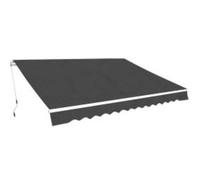 vidaXL Toldo plegable de operación manual 600 cm gris antracita