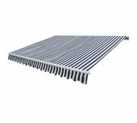 vidaXL Toldo plegable motorizado 400 cm azul y blanco