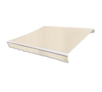 vidaXL Toldo plegable 400 cm motorizado crema