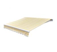 vidaXL Toldo plegable motorizado 600 cm amarillo y blanco
