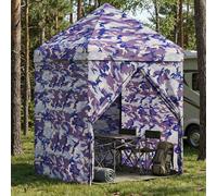 vidaXL Toldo Pop-up con 4 Paredes Laterales 2,9 x 2,9 m Camuflaje Azul