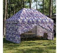 vidaXL Toldo Pop-up con 4 Paredes Laterales 2,9 x 4,3 m Camuflaje azul