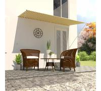 vidaXL Toldo retráctil 300x150 cm amarillo y blanco