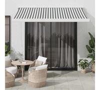 vidaXL Toldo retráctil aluminio y tela antracita y blanco 3,5x2,5 m
