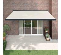 vidaXL. Toldo retráctil, color crema, 4,5 x 3 metros, fabricado en tela y aluminio