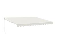 vidaXL Toldo retráctil Aluminio y Tela Color Crema 4x3 m, toldo, toldo de Patio, toldo de jardín, toldo para Puertas, toldo de terraza