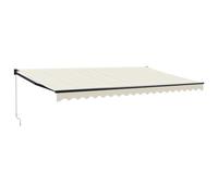 vidaXL Toldo retráctil Aluminio y Tela Color Crema 5x3 m, toldo, toldo de Patio, toldo de jardín, toldo para Puertas, toldo de terraza