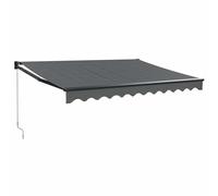 vidaXL Toldo retráctil Aluminio y Tela Gris Antracita 3,5x2,5 m, toldo, toldo de Patio, toldo de jardín, toldo para Puertas, toldo de terraza