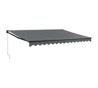 vidaXL Toldo retráctil Aluminio y tela gris antracita 4,5x3 m