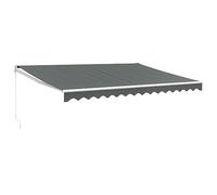 vidaXL Toldo retráctil Aluminio y Tela Gris Antracita 4x3 m, toldo, toldo de Patio, toldo de jardín, toldo para Puertas, toldo de terraza